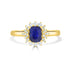1.16ct Sapphire Ring with 0.19tct Diamonds set in 14K Yellow Gold