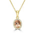 0.95ct Morganite Pendants with 0.11tct Diamond set in 14K Rose Gold