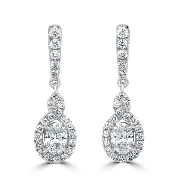 0.6tct Diamond Earring with 0.52tct Diamonds set in 950 Platinum