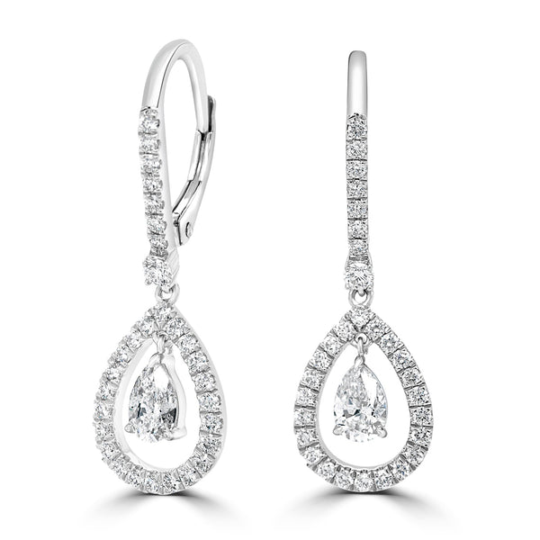 0.61tct Diamond Earring with 0.55tct Diamonds set in 950 Platinum