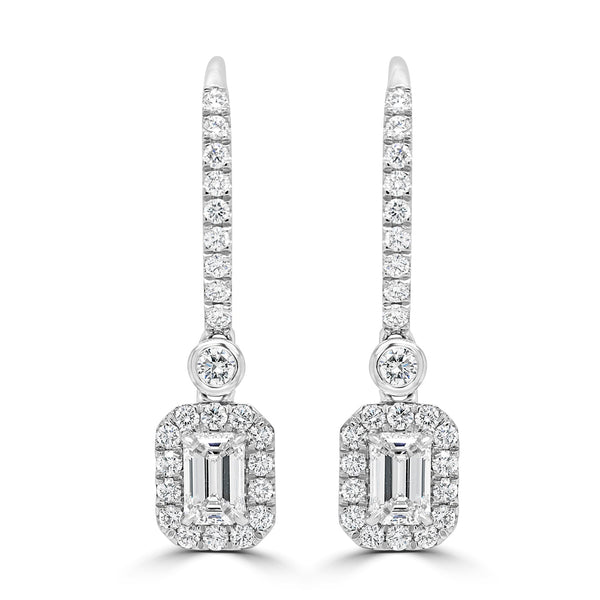 0.61tct Diamond Earring with 0.5tct Diamonds set in 950 Platinum