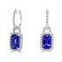 8.48tct Tanzanite Earring with 0.91tct Diamonds set in 14K White Gold