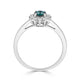 0.9ct Alexandrite Rings with 0.25tct Diamond set in 18K White Gold