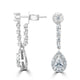 0.6ct Diamond Earring with 0.44ct Diamonds set in Platinum 950