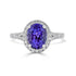 2.39Ct Tanzanite Ring With 0.36Tct Diamonds Set In 14Kt White Gold