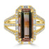 5.81ct Tourmaline Rings with 0.645tct Diamond set in 18K Yellow Gold