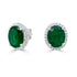 4.36tct Emerald Earring with 0.38tct Diamonds set in 14K White Gold