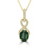 1.2ct Sapphire Pendants with 0.11tct Diamond set in 18K Yellow Gold