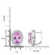 16.24tct Kunzite Earring with 1.39tct Diamonds set in 14K White Gold