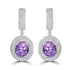9.95tct Kunzite Earring with 2.1tct Diamonds set in 14K White Gold