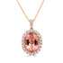 7.89ct Morganite Pendant with 0.92tct Diamonds set in 14K Rose Gold