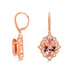 14.51tct Morganite Earring with 0.99tct Diamonds set in 14K Rose Gold