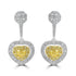 0.56tct Yellow Diamond Earring with 1.04tct Diamonds set in 18KW & 22KY Two Tone Gold