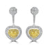 0.56tct Yellow Diamond Earring with 1.04tct Diamonds set in 18KW & 22KY Two Tone Gold