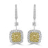 0.44tct Yellow Diamond Earring with 1.05tct Diamonds set in 18KW & 22KY Two Tone Gold