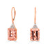 19.29tct Morganite Earring with 0.43tct Diamonds set in 14K Rose Gold