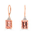19.29tct Morganite Earring with 0.43tct Diamonds set in 14K Rose Gold