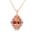 11.16 Morganite Pendants with 0.55tct Diamond set in 14K Rose Gold