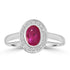 0.72ct Ruby Rings with 0.15tct Diamond set in 14K White Gold