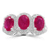 2.96ct Ruby Rings with 0.3tct Diamond set in 14K Yellow Gold