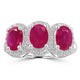 2.96ct Ruby Rings with 0.3tct Diamond set in 14K Yellow Gold