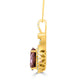 3.96ct Copper Pink Pendant with 0.36tct Diamonds set in 14K Yellow Gold