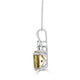 2.79ct Green Tanzanite Pendant with 0.2tct Diamonds set in 14K Yellow Gold