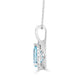 1.46ct Aquamarine Pendant with 0.34tct Diamonds set in 14K White Gold