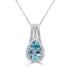 1.46ct Aquamarine Pendant with 0.34tct Diamonds set in 14K White Gold