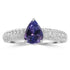 1.11ct Tanzanite Rings with 0.46tct Diamond set in 14K White Gold