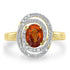 1.7ct Mandarin Garnet Ring with 0.3tct Diamonds set in 14K White Gold