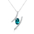 0.83ct Tourmaline Pendant with 0.18tct Diamonds set in 14K White Gold