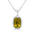 2.63ct Sphene Pendant with 0.21tct Diamonds set in 14K White Gold