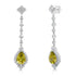 5.09tct Sphene Earring with 1.44tct Diamonds set in 14K White Gold