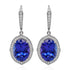 17.72Tct Tanzanite With 0.77Tct Diamonds In 14K White Gold Earrings