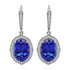 17.72Tct Tanzanite With 0.77Tct Diamonds In 14K White Gold Earrings