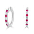 0.25tct Ruby Earring with 0.15tct Diamonds set in 14K White Gold
