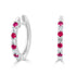 0.25tct Ruby Earring with 0.15tct Diamonds set in 14K White Gold