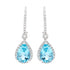 2.74ct Aquamarine earrings with 0.50ct diamonds set in 14K white gold