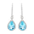 2.74ct Aquamarine earrings with 0.50ct diamonds set in 14K white gold