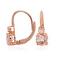 1.31tct Morganite earrings with 0.07tct diamonds set in 14K rose gold