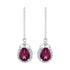 2.69ct Garnet earrings with 0.33ct diamonds set in 14K white gold