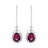 2.69ct Garnet earrings with 0.33ct diamonds set in 14K white gold