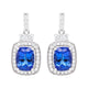 4.27ct Tanzanite Earring with 0.87ct Diamonds set in 14K White Gold