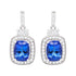 4.27ct Tanzanite Earring with 0.87ct Diamonds set in 14K White Gold