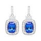 4.27ct Tanzanite Earring with 0.87ct Diamonds set in 14K White Gold