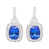 4.27ct Tanzanite Earring with 0.87ct Diamonds set in 14K White Gold
