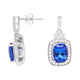 4.27ct Tanzanite Earring with 0.87ct Diamonds set in 14K White Gold