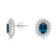 4.56tct Kyanite Earring with 1.44tct Diamonds set in 14K White Gold