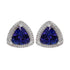 8.98ct Tanzanite Stud earrings with 0.66ct diamonds set in 14K white gold